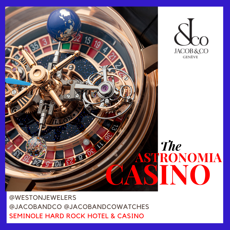 This amazing Grand Complication from Jacob &amp; Co. in 18k rose gold is available now <a href="/westonjewelers/">Weston Jewelers</a>. The Astronomia Casino is a limited edition of only 88 pieces. <a href="/jacobandco/">Jacob</a> @jacobandcowatches #westonjewelers #jacobandco #astronomia #hardrockholly #seminolehardrock
