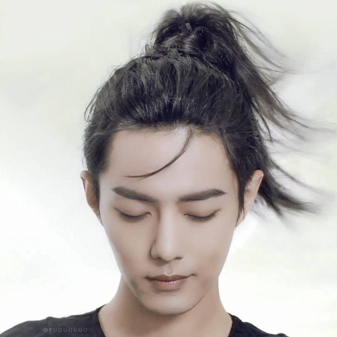 just #thinking about xiao zhan's ponytail.