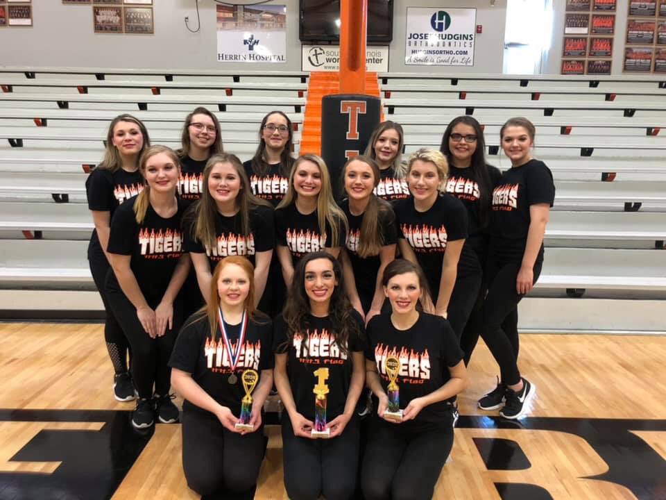 hhsflagteam's tweet photo. Herrin placed 1st in both Lyrical and Tall flag with Tiffany Young placing 1st for her solo flag routine and Rebecca Wilson earning a rising star award!!🧡🏆🏴 https://t.co/GCtYgmfj1S
