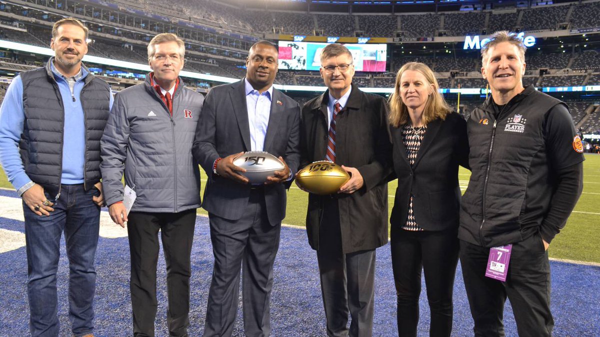 Representatives from Rutgers, Princeton and the NFL celebrate 100 years of the NFL and 150 years of college football