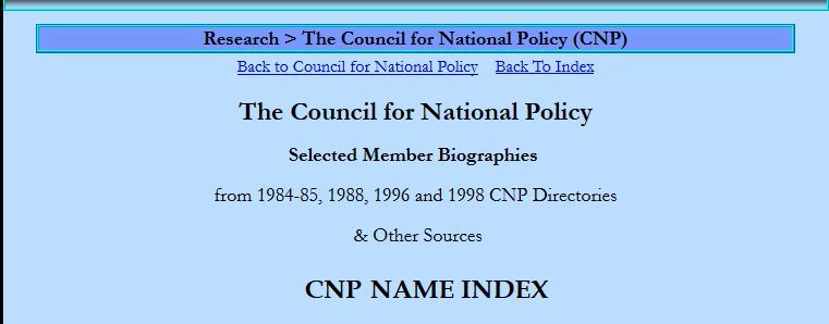 Old research into the Council for National Policy reviewed membership lists and created this listing of Selected member Biographies  http://web.archive.org/web/2012020417 … Many Trumpists were not important enough 20 years ago, but the bios of other notable members are illuminating...