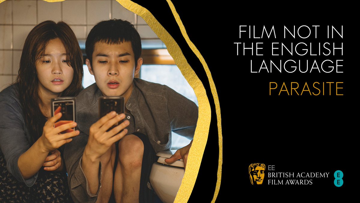 Parasite wins Film Not in the English Language 🌏👏

#EEBAFTAs #BAFTAs