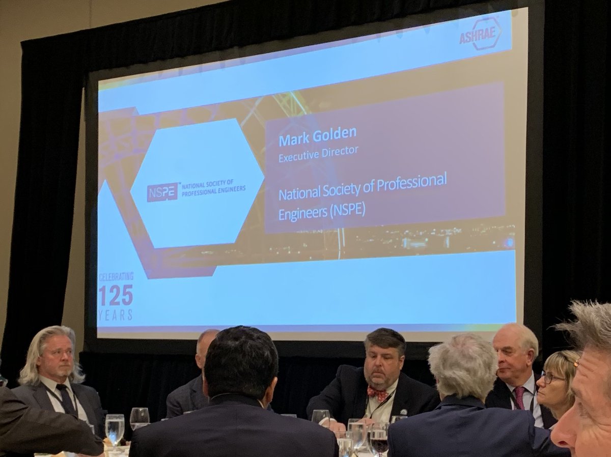 Great to participate and to see <a href="/NSPE/">NSPE HQ</a> recognized at ASHRAE‘s 125 anniversary celebration