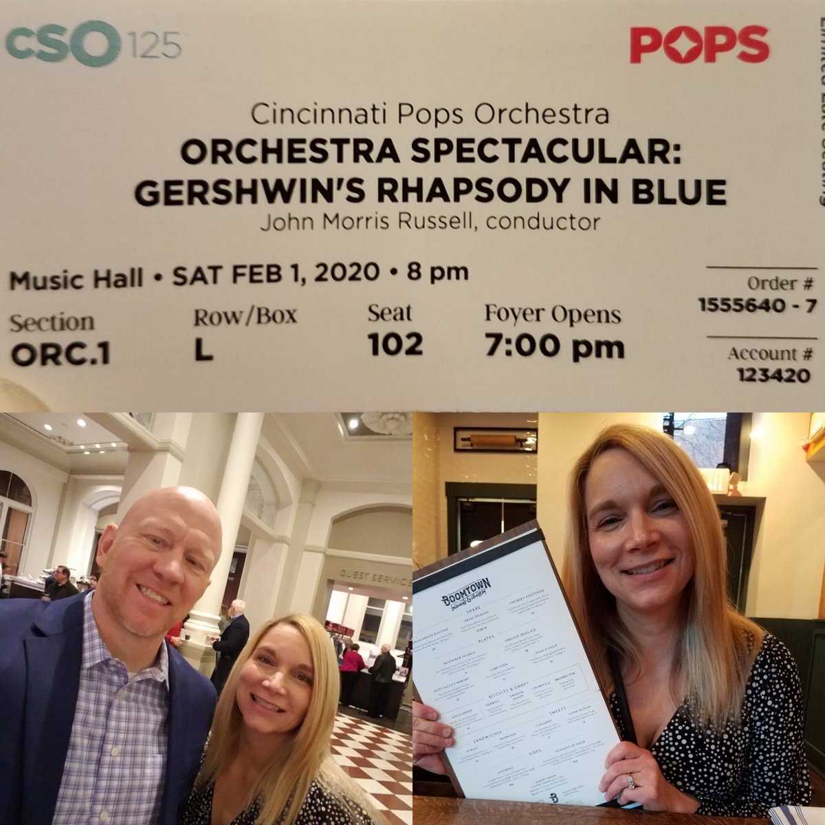 denhamdm's tweet photo. Great dinner and a wonderful show!  #cincinnatipops @boomtownbiscuit https://t.co/UMCxajbL13