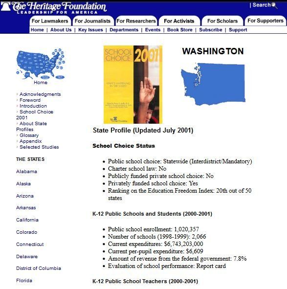 This site gives invaluable insight as to just what the  @Heritage-linked orgs were in each state and how they worked behind the scenes. Detailed profiles on  #CharterSchools/ #SchoolChoice are are given for each state. Heritage Foundation For School Choice  http://web.archive.org/web/2002021121 …