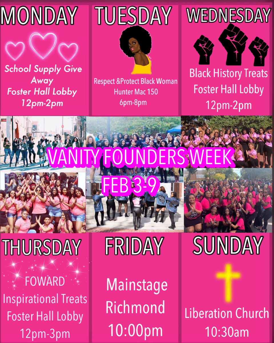 VANITYEFFECT's tweet photo. THE MOMENT WE ALL BEEN WAITING FOR💖⛓😍🎉 FOUNDERS WEEK ‼️
Come celebrate with us this week as we approach 3 PHENOMENAL 💖years of transforming lives👫👬👫, empowering the Virginia State University 🧡💙and most importantly BREAKING CHAINS💖⛓ throughout our communities🌍 https://t.co/rk4TYo9OyA