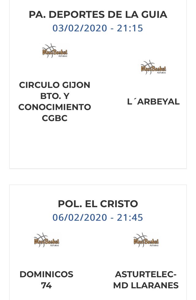 MaxibasketA's tweet photo. Horarios Jornada 14

@CanastAsturiana @asturbasket @FBPA_asturias https://t.co/Zk9EyyxQ3c