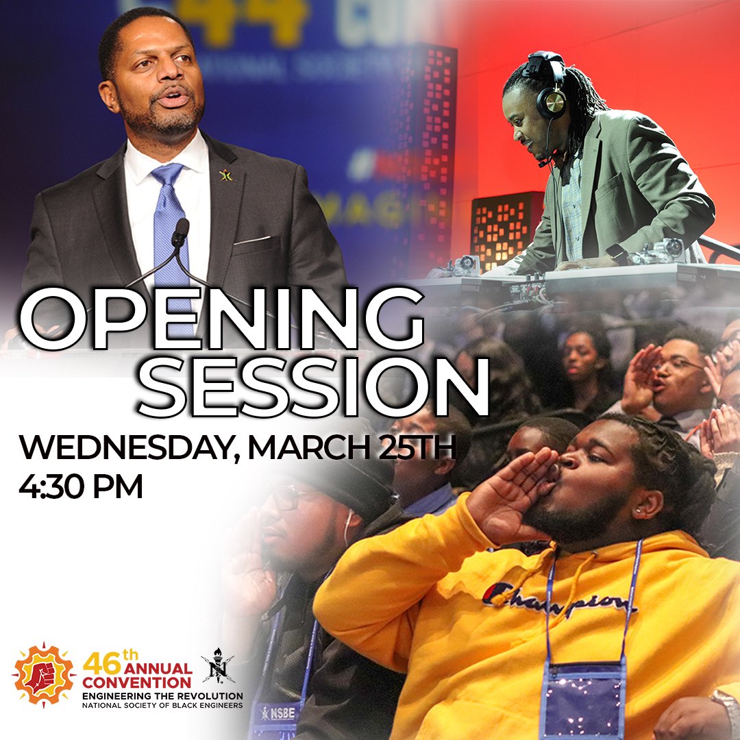 NSBEconvention's tweet image. Less than 2 months away to #NSBE46! Looking forward to seeing you at Opening Session on Wednesday, March 25th to kick off a great week of #EngineeringTheRevolution 

#nsbeconvention #nsbe #satx