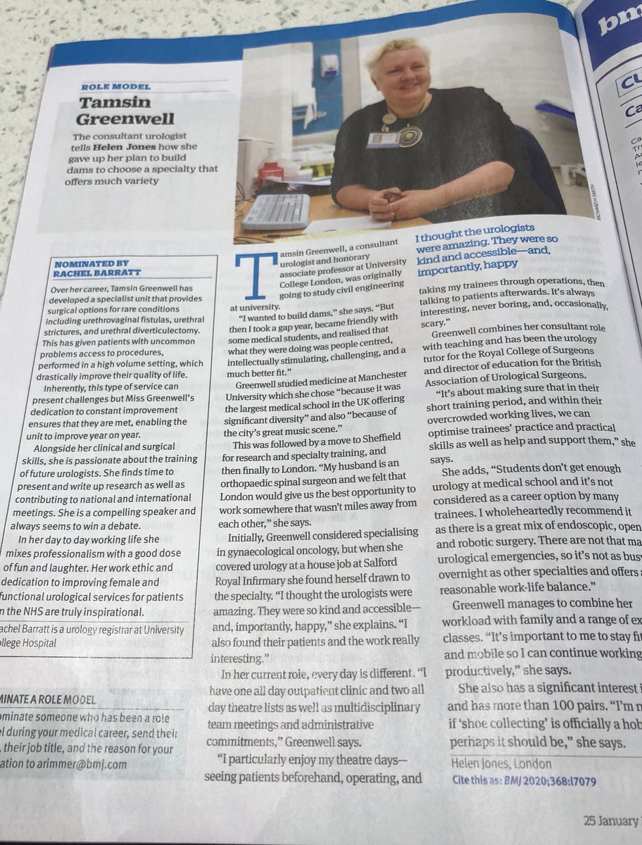 ⁦@TamsinGreenwel1⁩ in the BMJ - fantastic role model and great colleague @UCLH well done !