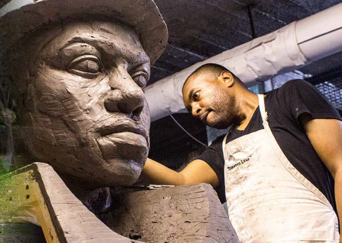 QPLNYC's tweet photo. Meet Sherwin Banfield, creator of the #CentralLibraryJamaica art installation @ACypherInQueens, and learn how to create your own sculpture on Thursday, Feb. 6! https://t.co/E3xzdta127 #BlackHistoryMonth #QPLHipHop https://t.co/3JiQv4sscq