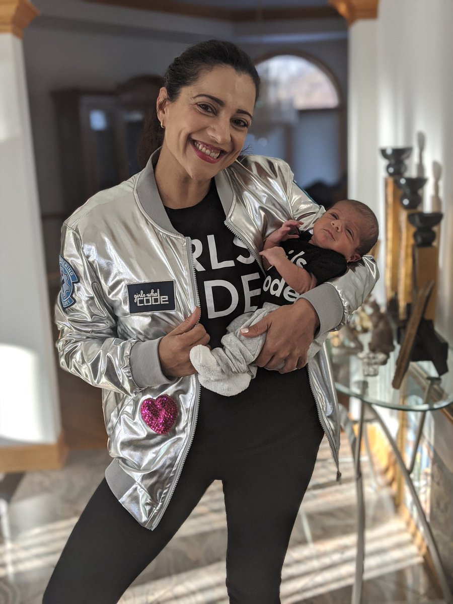 Reshma Saujani (@reshmasaujani) on Twitter photo Hey there, <a href="/OlaySkin/">OLAY</a> <a href="/katiecouric/">Katie Couric</a> <a href="/Lilly/">Lilly</a> <a href="/BusyPhilipps/">Busy Philipps</a> <a href="/Astro_Nicole/">Nicole Stott</a> @therealtaraji, I decided to bring my newborn Sai on the spaceship. He is ready to #MakeSpaceForWomen tonight at the #SuperBowl.
Every RT = $1 for <a href="/girlwhocode/">Sabrina</a> so tweet it up! Hey there, <a href="/OlaySkin/">OLAY</a> <a href="/katiecouric/">Katie Couric</a> <a href="/Lilly/">Lilly</a> <a href="/BusyPhilipps/">Busy Philipps</a> <a href="/Astro_Nicole/">Nicole Stott</a> @therealtaraji, I decided to bring my newborn Sai on the spaceship. He is ready to #MakeSpaceForWomen tonight at the #SuperBowl.
Every RT = $1 for <a href="/girlwhocode/">Sabrina</a> so tweet it up!