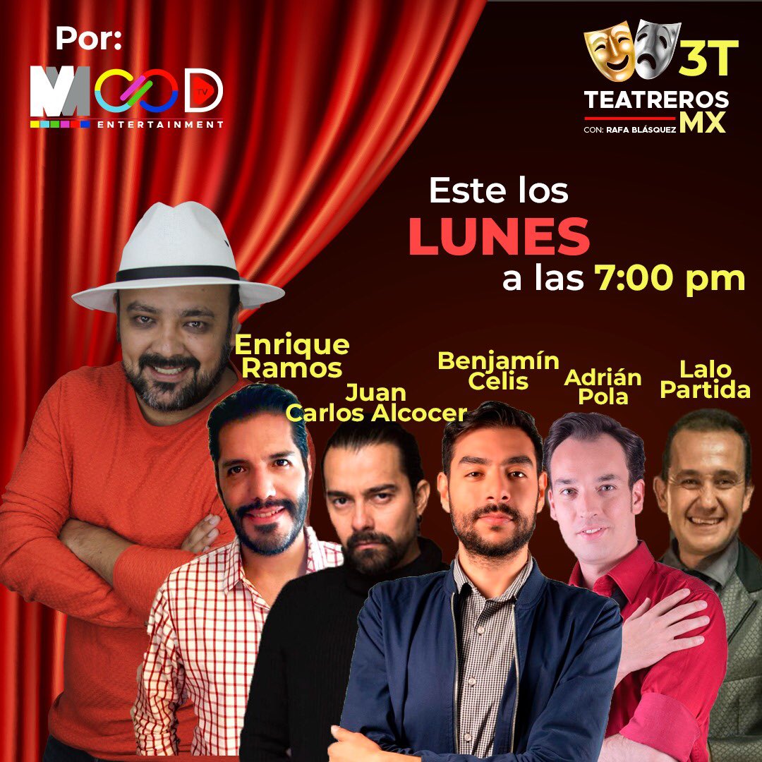 rafablasquezz's tweet photo. Casa llena! Próximo lunes en #TeatrerosMX 19:00 hrs dedicaremos el programa #LosMusicales a través de FB Live de @MmoodTv https://t.co/G09QOSdyfd