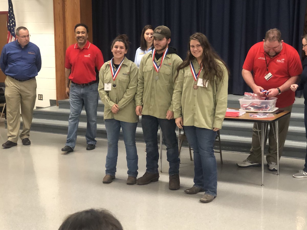 Congratulations to these three welders from the level 2 class for placing first, second and third in the Regional contest this past Saturday.