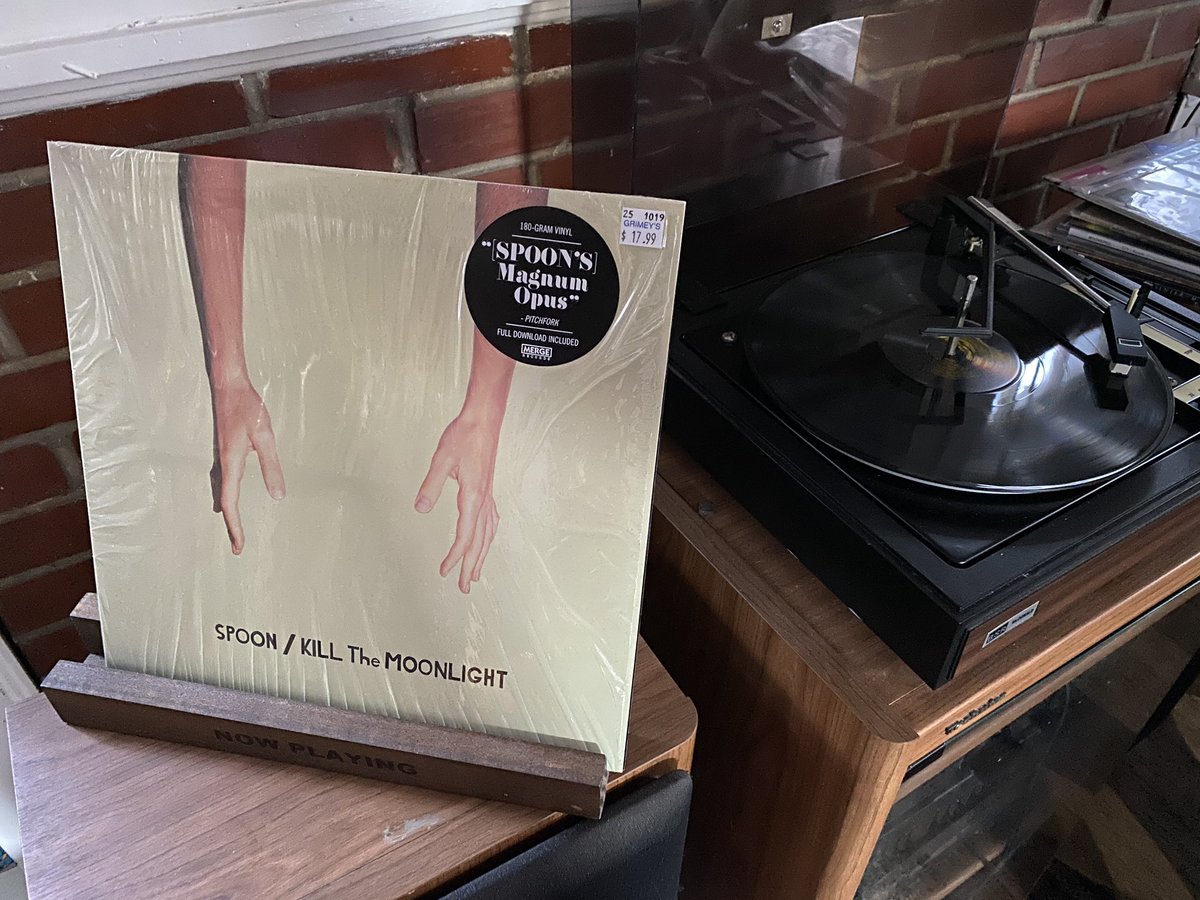 OccasionAvenue's tweet photo. #MWE Day 2: #Spoon #KillTheMoonlight (2002). Picked this up in Nashville @Grimeys yesterday. Less swagger and bombast (or whatever it is Spoon does) than I’m used to from them, this album is driving and pulsing in a fascinating sparse way. Really enjoyed it. https://t.co/aPaIbUTfRp