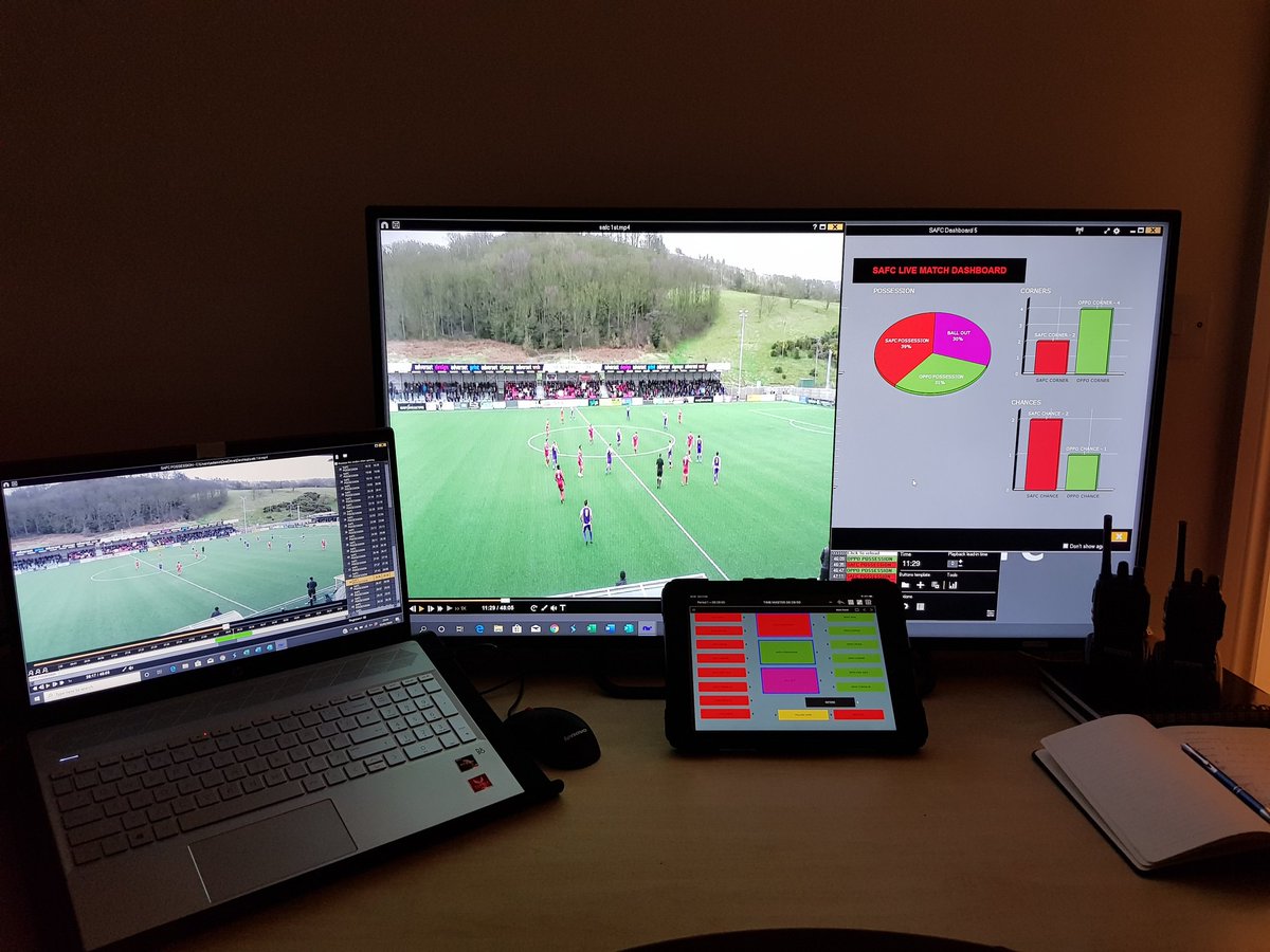 Post-match analysis completed and sent to the management team to review ahead of training.  

Comms kit worked well with feedback live to bench, shame about the wind 💨💨💨

#Scarboroughathletic #seadogs #nacsport #analysispro #performanceanalysis