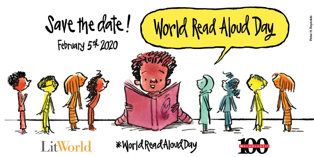 Join the World Read Aloud Day celebration on February 5, 2020! Share your read aloud to social using #WorldReadAloudDay, and tag <a href="/Scholastic/">Scholastic</a> and <a href="/litworldsays/">LitWorld</a>. Don't forget to tag three friends to encourage them to do the same. Learn more: bit.ly/2OgjjFj