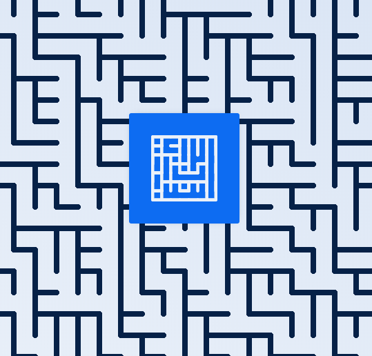 Nifty project drawing a maze with the binary tree algorithm, SVG syntax and the canvas API