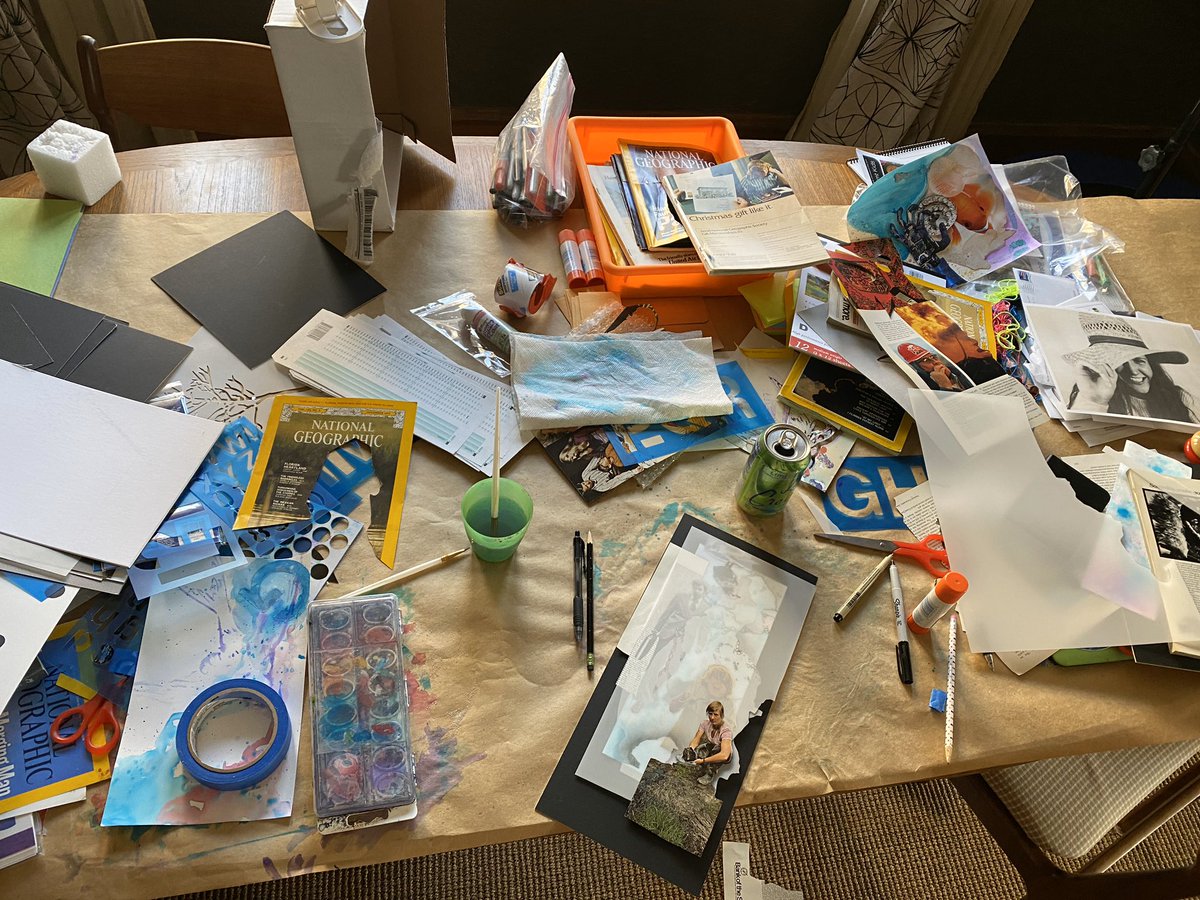 jataylorart's tweet photo. Busy weekend learning and creating. #littleartist #collageart #shesgoodwithscissors #mechanicalhand #creativityismessy #artistsdate https://t.co/09e14uLtcw
