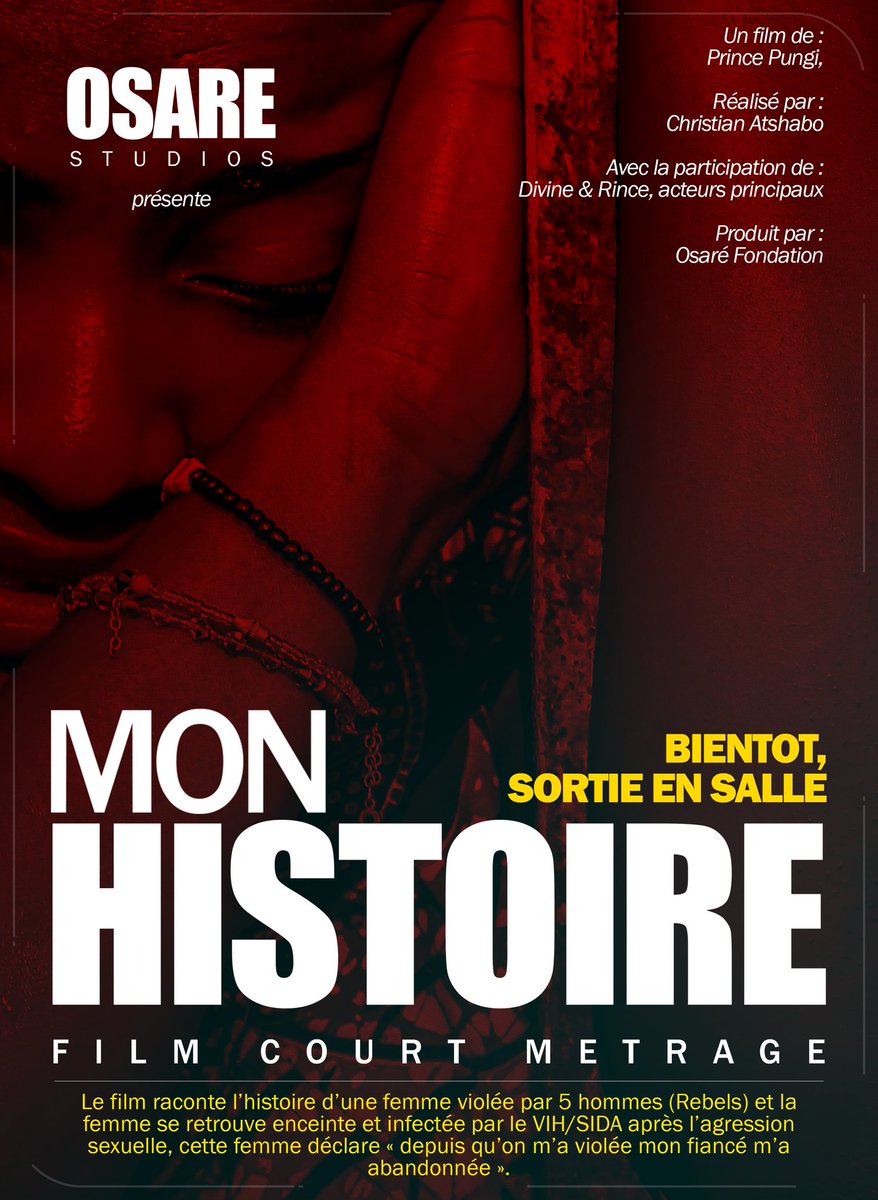 FondationOsare's tweet photo. Ce film doit interpeller toute la jeunesse. #RDC @FondationOsare @OsareStudio @Lwamba_____ @punginesako @danielesng1 luttons contre les violences faites a la Femme. https://t.co/QTMmnJxPl7