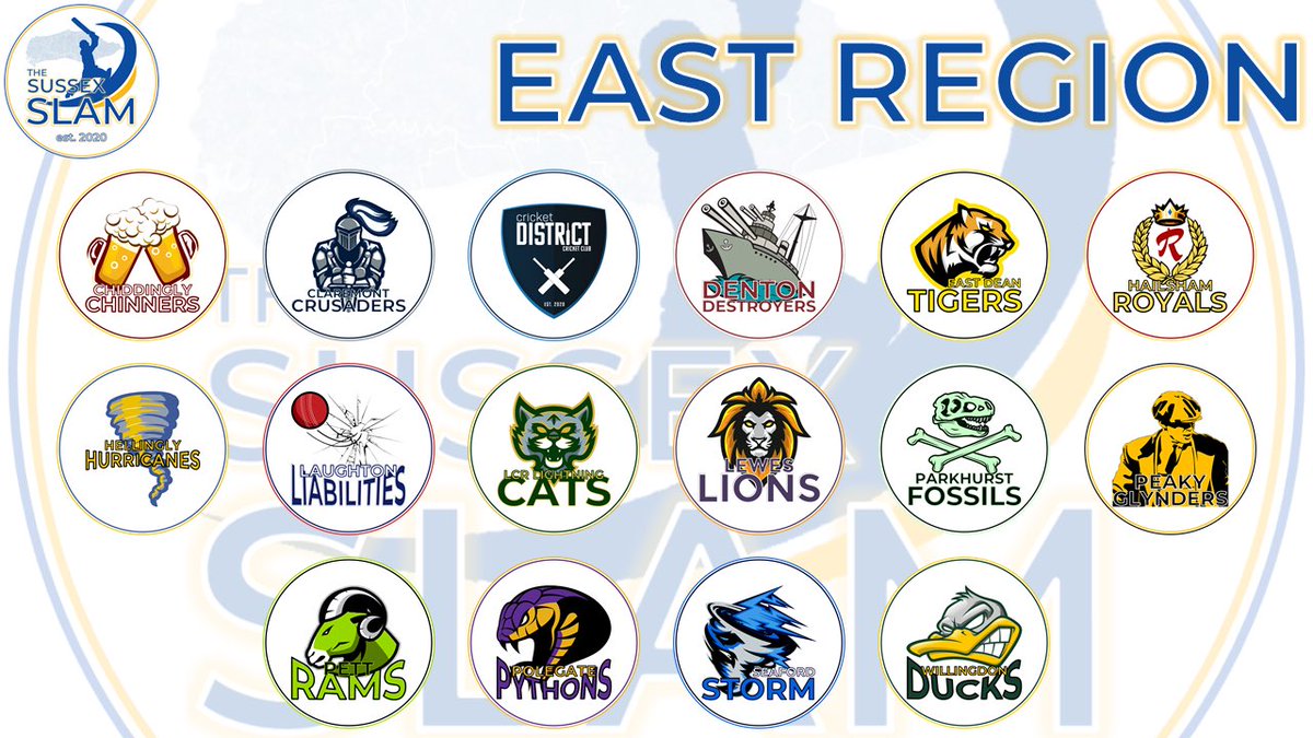 HERE WE GO!!!

We are delighted to releae full details of how the 69 teams will be split by Region and Groups for the inaugural #SussexSlam 

Here are the 4 Regions: