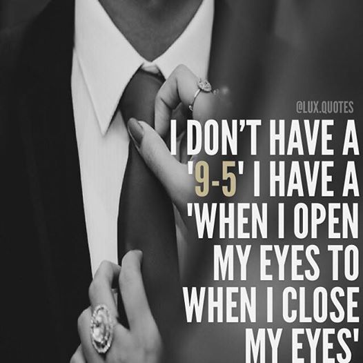 When you love what you do and you do what you love then sleep is just what you need to refresh you cells so you can go harder the next day!