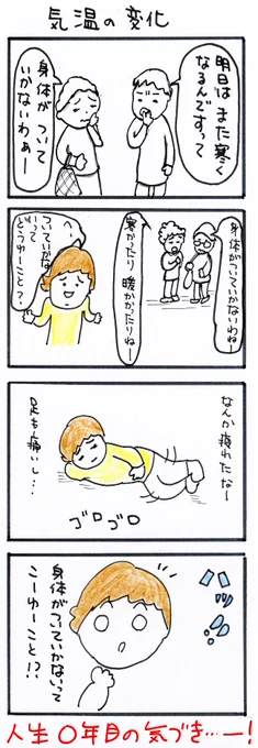 #四コマ漫画
#気温の変化 