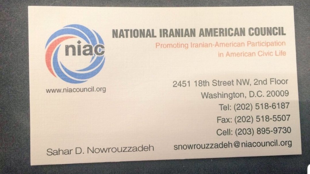 18) @saharnow had worked on the Iran nuclear deal under former President Barack Obama.While she may deny it, this card proves her previous membership in NIAC.