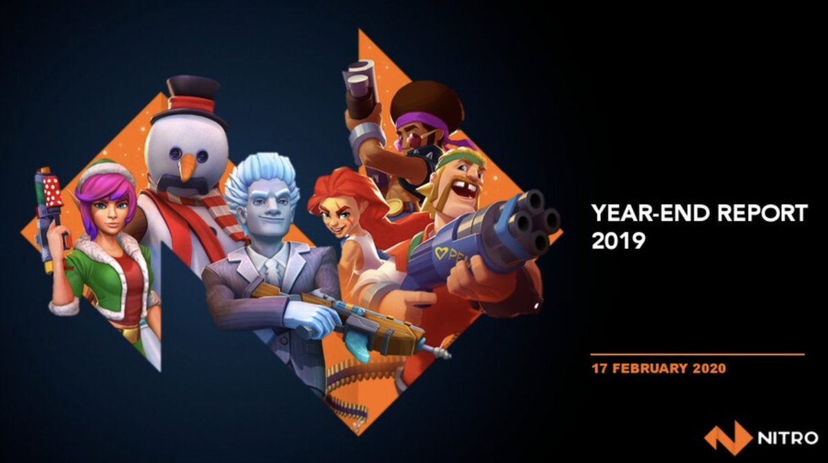 NitroGames's tweet photo. The year-end Report 2019 has arrived with a web telecast! ​
Watch the teleconference stream 👉 https://t.co/E3DNnNidlh 
Download and read the Year-end report 👉 https://t.co/nHLig3lhYD https://t.co/bX0DDS5SIC