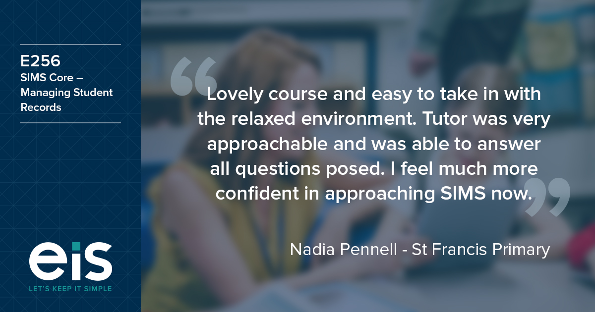 EISITUK's tweet photo. Do you need to brush up on your #SIMS skills? 

Book a place on our upcoming course which will enable users to carry out various standard procedures in SIMS : https://t.co/A8mA9zQ9Hv #TrainingCourses https://t.co/JKOZq67vyz
