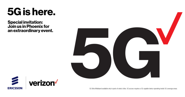 wulteputte's tweet photo. Ready for some Business After Hours? We’re partnering with @Ericsson in Phoenix to showcase the potential of #5GUltraWideband for your business. #IamVZ https://t.co/xcTMIarpm2 https://t.co/PVl8O8rq1d