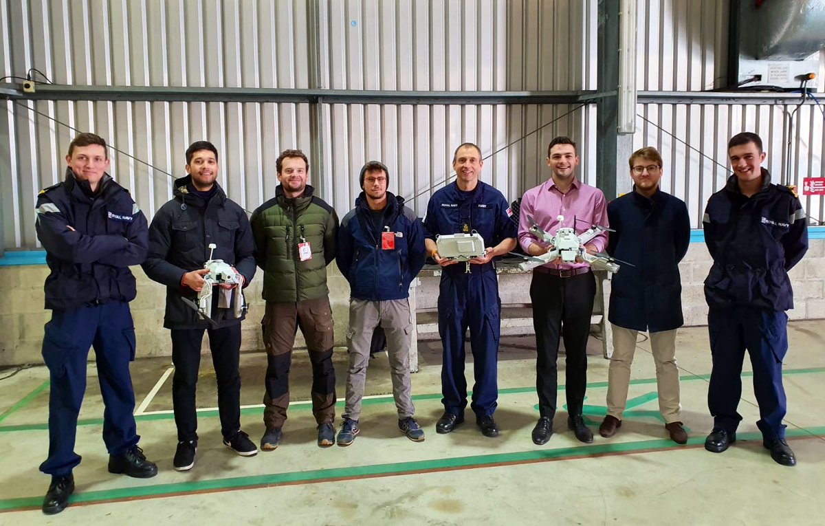 The system being tested by #700X NAS was the Diodon, an amphibious drone capable of landing &amp; taking off from water in up to sea state 4. The Verification &amp; Validation team is made up of <a href="/RoyalNavy/">Royal Navy</a> personnel &amp; supported by Qinetiq &amp; DE&amp;S engineers. #RemotelyPiloted #tech