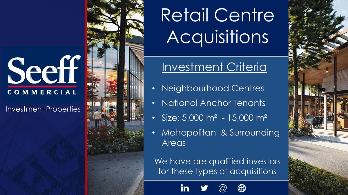 SeeffCommercial's tweet image. We have been mandated by a select group of investors that acquire retail assets. Our turnaround times are quick and we do not openly market these.
We are urgently looking for stock.
Please get in touch with us!

#retailcentres #investors #anchortenants #acquisitions