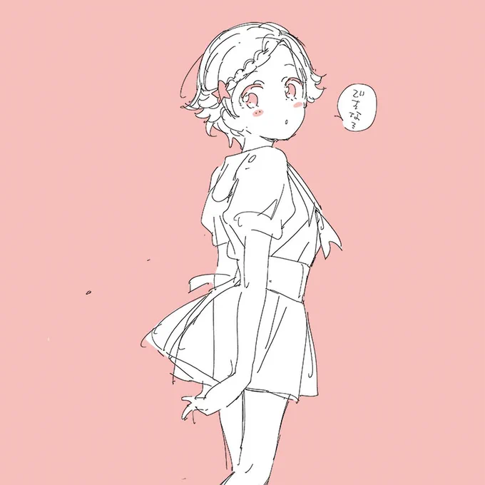 ぼんやりしてたらひなきちゃん描いてたんですな 