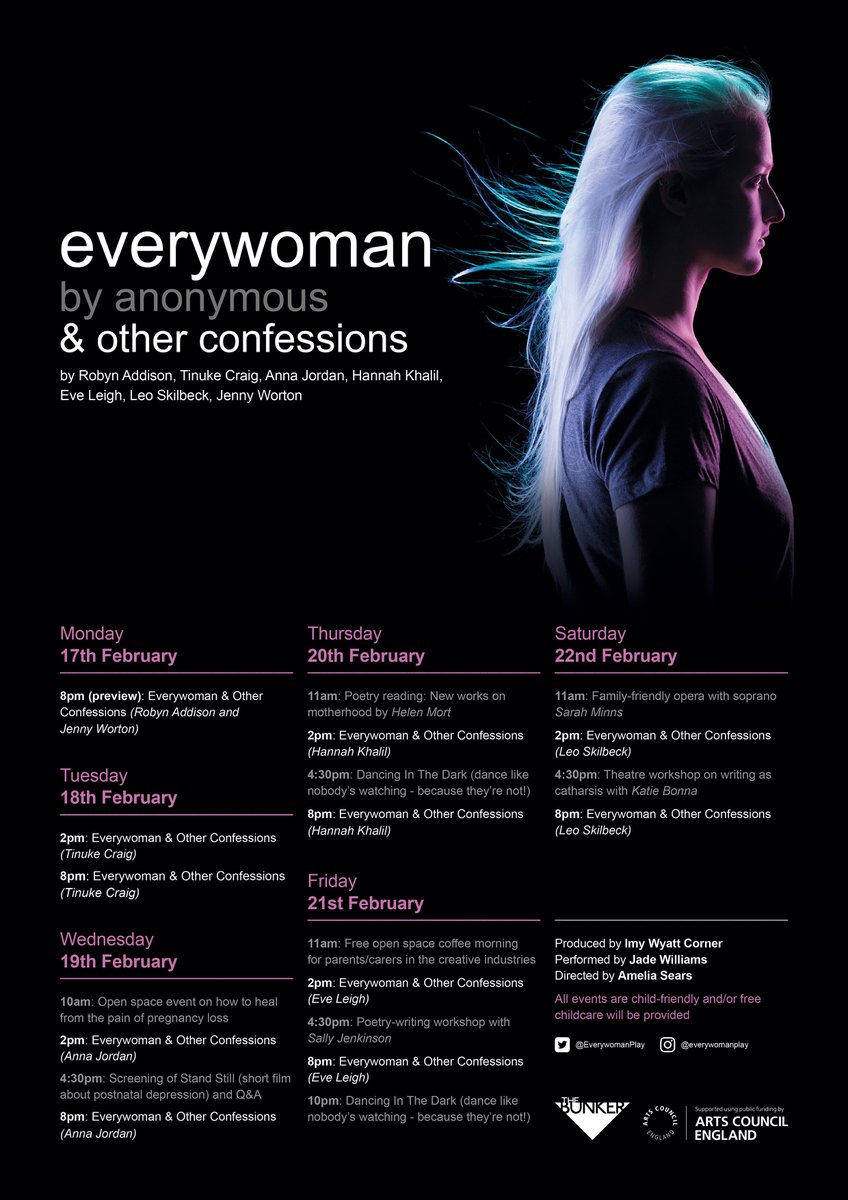 EverywomanPlay's tweet image. First preview is tonight! Get your bums down onto our seats... Still a few tickets left for this 

                         ⭐️⭐️⭐️⭐️⭐️ 
"Great big explosive celebration of women and the challenges they face" @voicemaguk 

bunkertheatre.com/whats-on/every…