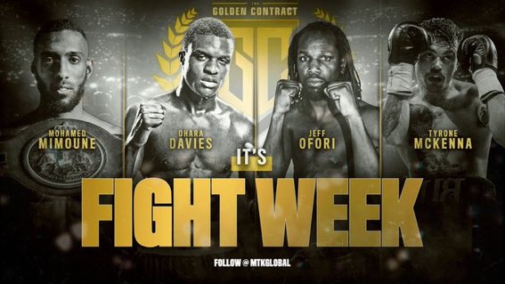 DannyBoyFrost's tweet image. Another fight week for this decent @MTKGlobal show at York hall 🥊 #GoldenContract