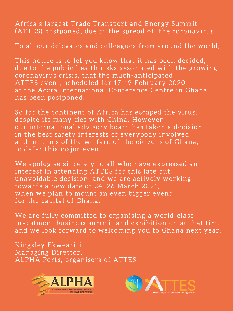 AttesSummit's tweet image. Notice: To all our delegates and colleagues around the World,