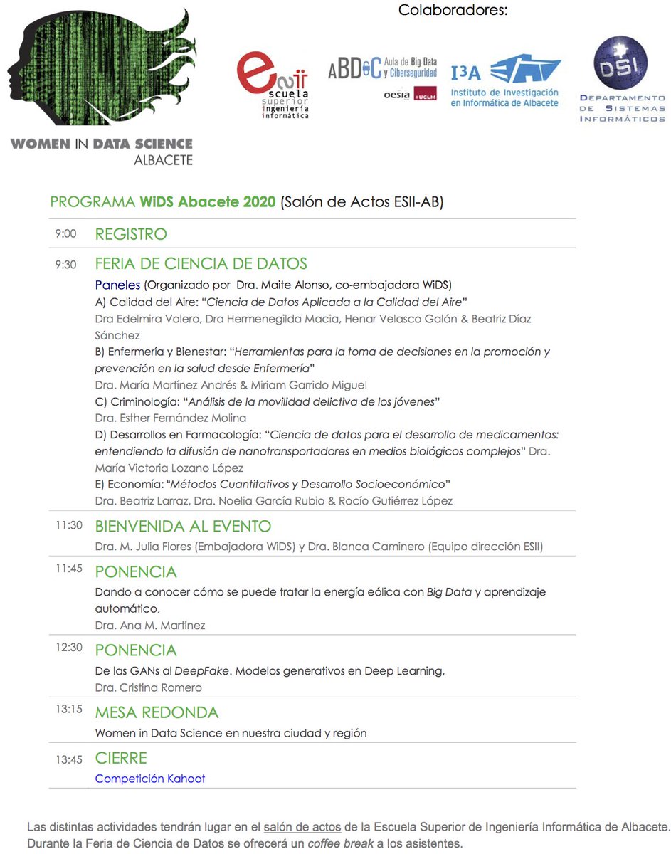 ftaadcee_ab's tweet photo. Hoy se celebra en Albacete #WomeninDataScience @esiiab ¡que evento más interesante!

La profesora de la FCEE Noelia Garcia, junto con sus coautoras, presenta un poster "Métodos Cuantitativos y Desarrollo Socioeconómico" 👏👍
@EstebanAlfaroC
@MatiasGamez 
@emilopezcano https://t.co/9jgoBtqowZ