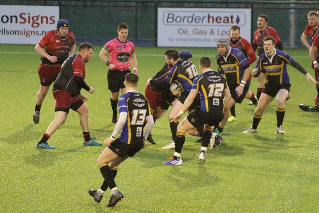 BorderRefs's tweet image. Storm Dennis didn't put a stop to the BT Borders Shield game on Saturday. Cammy Forrest in the middle against Hawick Quins v Duns.  Well done to @HawickQuinsRFC who won 32 - 0.
#stormwho #borderrefs