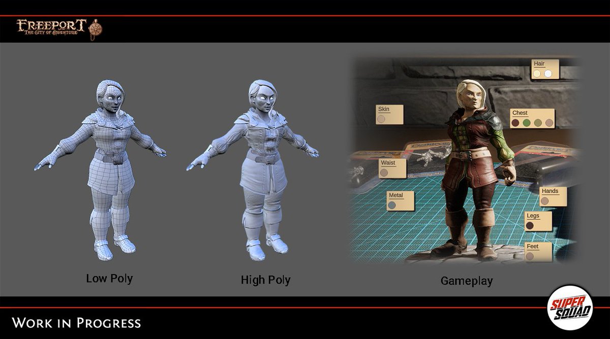 supersquadgames's tweet photo. We at Super Squad are proud of our artists and wanted to share today the incredible work that they do, specially what is hidden behind the scenes!!!

#gamedev #pathfinder2e #pathfinder #gameart #pathfindercharacter #indiedev #madewithunity https://t.co/A6MC2KNAno
