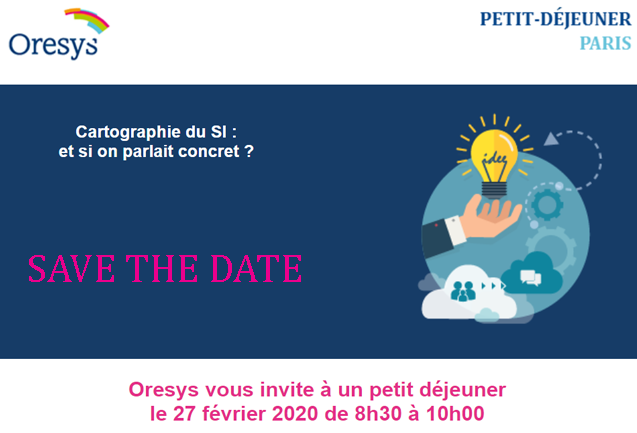Oresys's tweet photo. #PetitDejOresys #Paris 27/02/2020 à 8h30
Vous manquez de visibilité sur votre patrimoine SI ? Venez découvrir les leviers pour réussir un référentiel de cartographie de SI, ou relancer un dispositif insatisfaisant
> https://t.co/EYfBjJ3GmQ https://t.co/iZn9FHXTGQ
