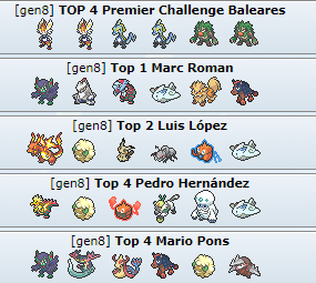 VGCBaleares's tweet photo. Top 4 Premier Challenge dia 15 Febrero https://t.co/B8Efv3Hllz