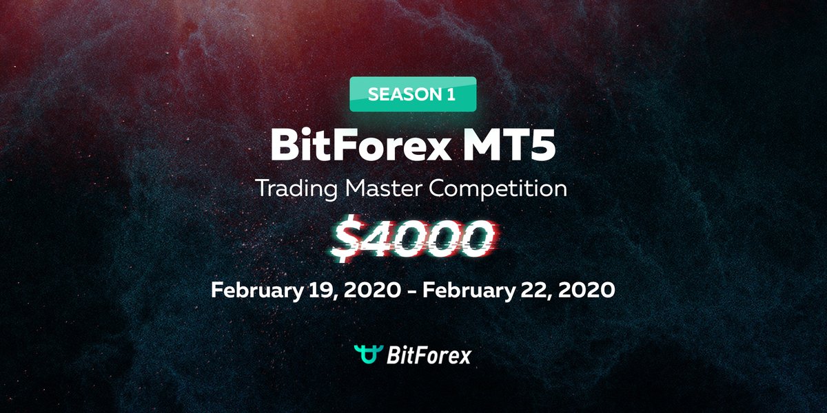 bitforexcom's tweet image. 😃📢Great news! BitForex MT5 Trading Master Competition Season 1 will be online from February 19 until February 22. 
⠀
Join NOW to become the 1st #trading Master🏆 of #BitForexMT5 and split $4000 prize pool!
⠀
⚡️More details at support.bitforex.com/hc/en-us/artic…
⠀
#competition #crypto