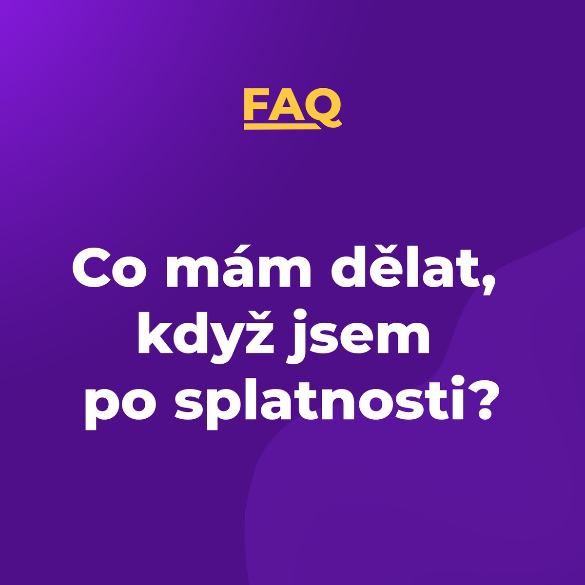 I když se snažíme podporovat zodpovědnost a na splatnost pravidelně upozorňujeme, chápeme, že i to se může stát. Pokud je vaše vyúčtování po splatnosti, prosím spojte se s námi. Uděláme maximum pro to, abychom vám vyšli vstříc. 🙂