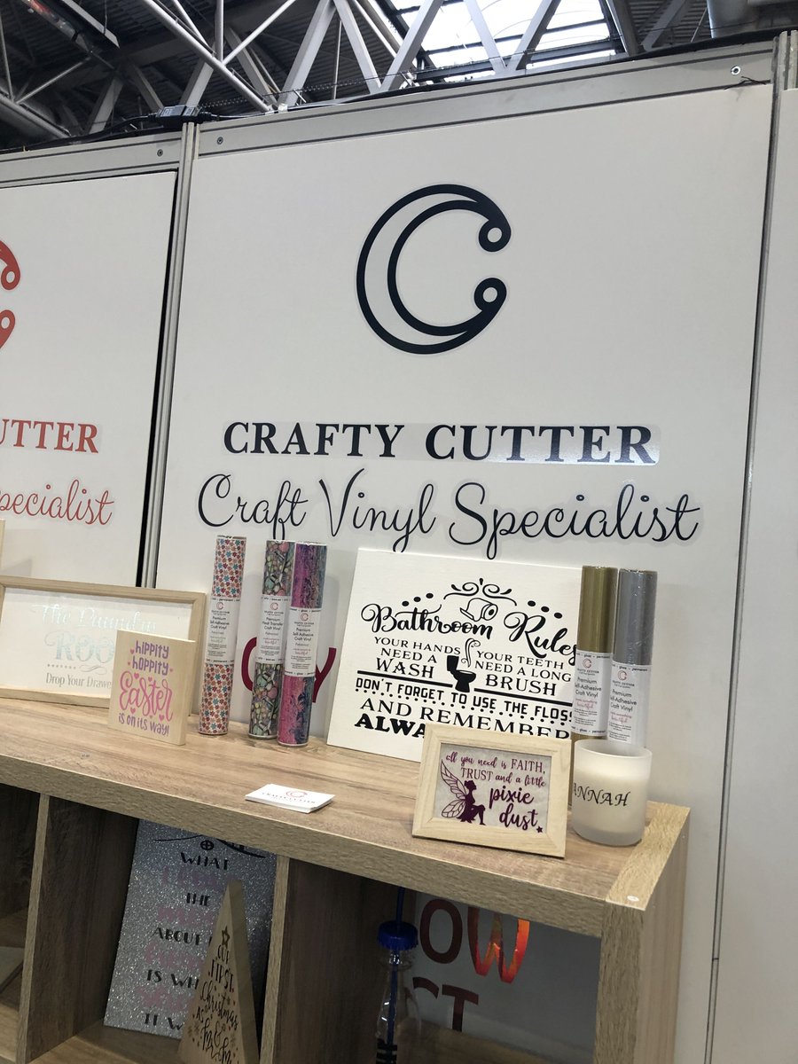 CraftFocus's tweet photo. Crafty Cutter's vinyl products have so many uses. Find out why you should be stocking them on stand C10. #CHSIStitches #stitches2020 https://t.co/xSoceqmSXh
