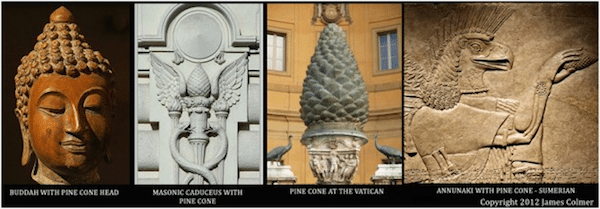Interesting, do we find any more Pineal Gland (it looks like a pine cone) symbology in the ancient world?Yes, quite a lot in fact.From the Vatican to ancient Sumeria Why would so many cultures and groups put such an emphasis on a part of the body you CANT EVEN SEE???