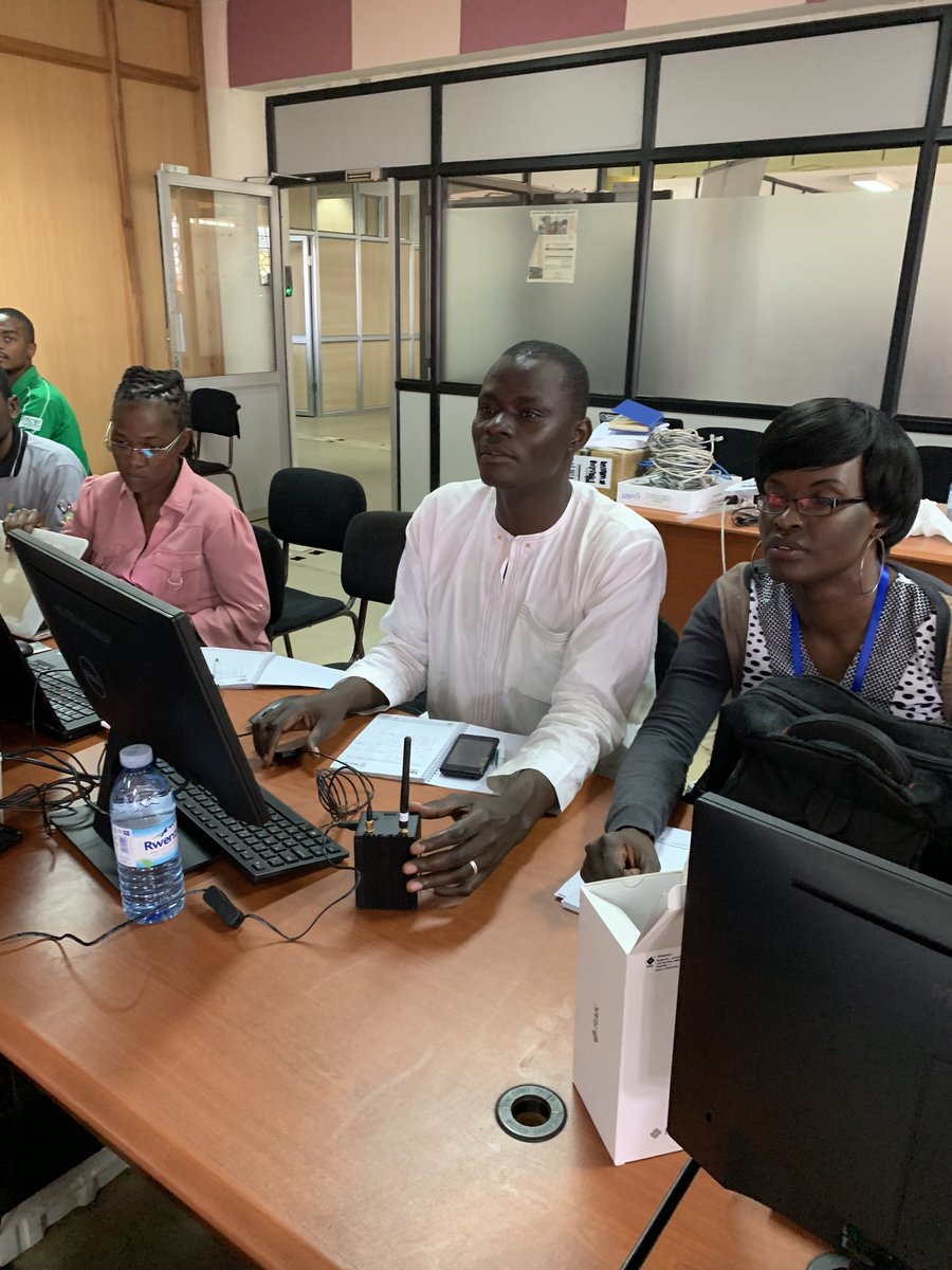 marcozennaro's tweet image. Great first day at the IoT workshop at @MakerereU with @ictpnews and @nsrcworld . Installing @thethingsntwrk gateways with @less_sebastian #iot4d #iot #ttn