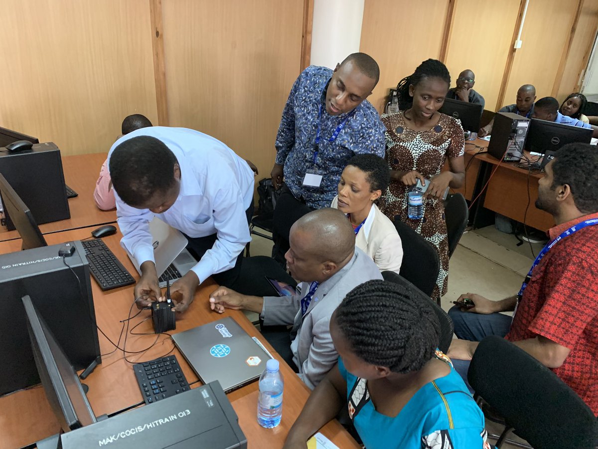 marcozennaro's tweet image. Great first day at the IoT workshop at @MakerereU with @ictpnews and @nsrcworld . Installing @thethingsntwrk gateways with @less_sebastian #iot4d #iot #ttn