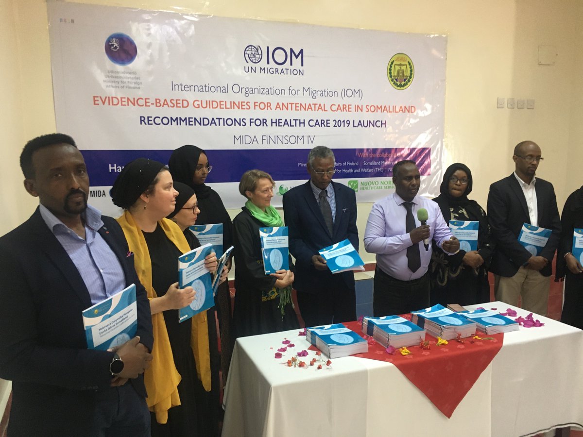 Evidence-based guidelines for antenatal care in Somaliland were launched today. These will help health workers reduce maternal and neonatal mortality. #midafinnsom
 
🔹In cooperation with @THLorg & @SomalilandMoHD.

🔸Thank you @Ulkoministerio for your generous support!