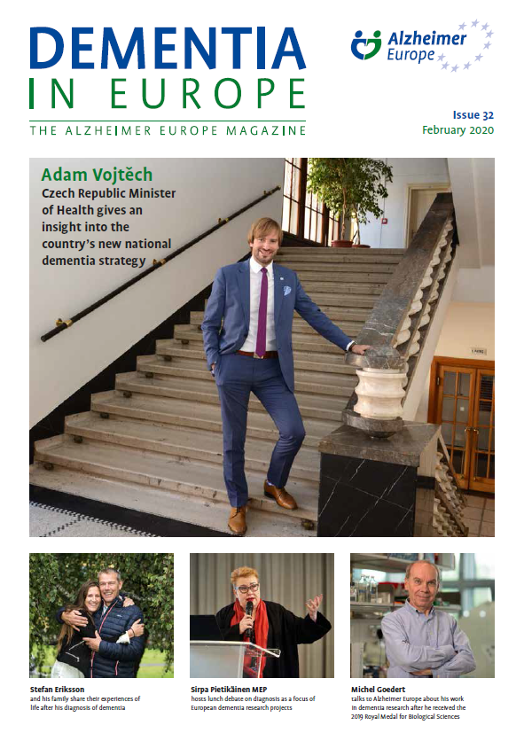 AlzheimerEurope's tweet photo. New "Dementia in Europe” magazine is out! Incl. articles from @InterdemEurope @imi_paradigm @adamvojtechano @ActonDementiaEU @WHO_Europe @WorldDementia @lennyshallcross @JamesPickett12 @JeremyHughesAlz @MichelGoed @rochfordbrennan @emmafc74 @HepnerAvril

https://t.co/vSKNge4zAt https://t.co/1o8VME3bL9