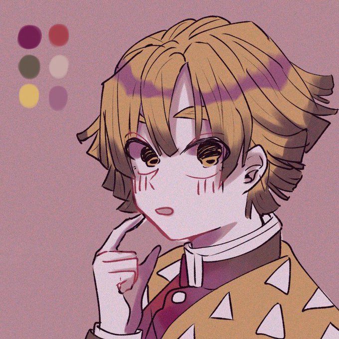 ❧PALでんぷん☙@タグ巡回中さんがTwitterに投稿した我妻善逸(鬼滅の刃)のイラスト。